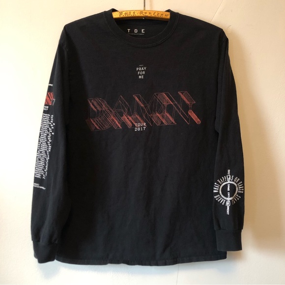 tde. Other - KENDRICK LAMAR TDE DAMN TOUR T-SHIRT Size M Long Sleeve 2017 Rap Concert